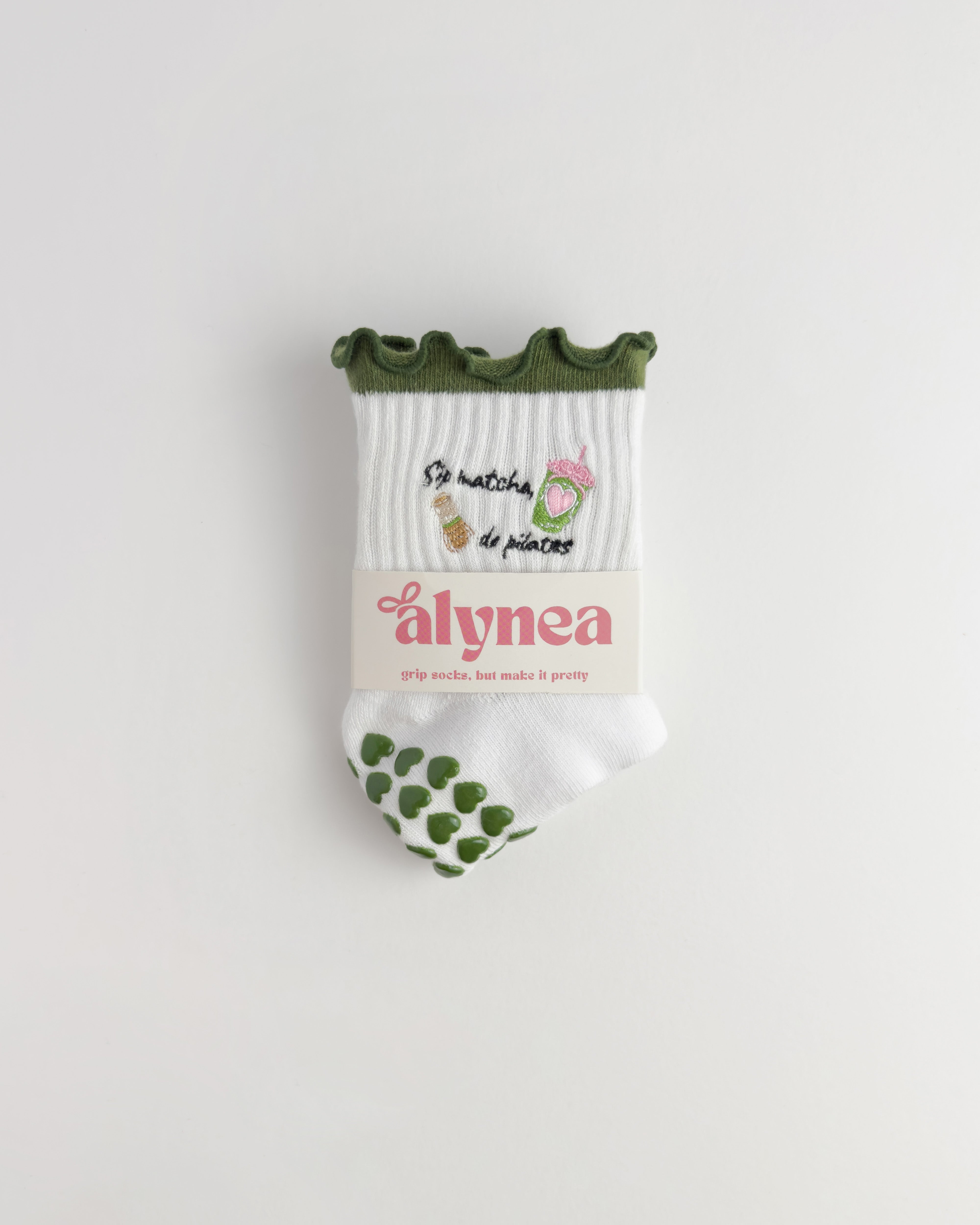 Sip Matcha Do Pilates - Grip Socks