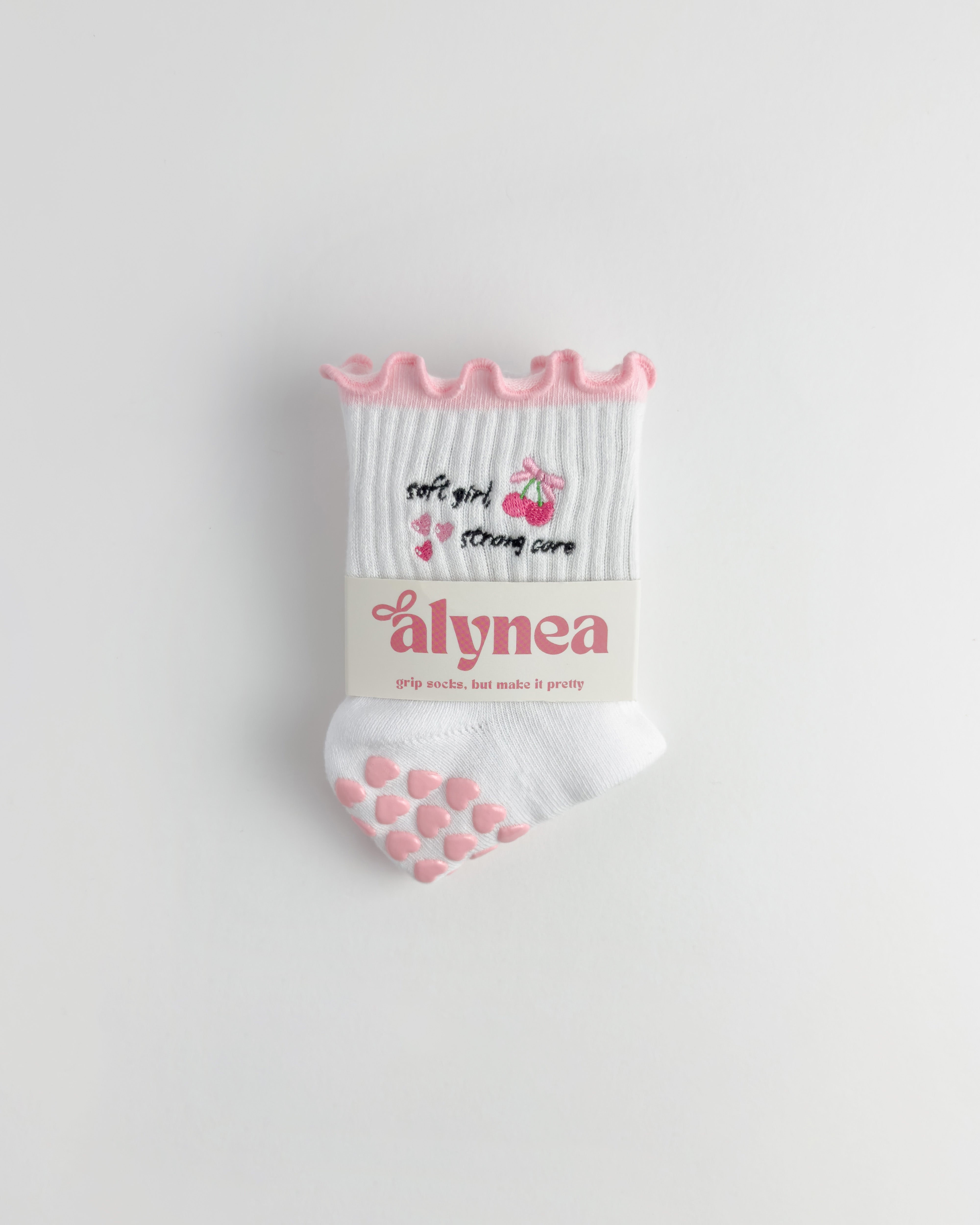 Soft Girl, Strong Core - Grip Socks